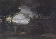 Claude Lorrain Nocturnal Landscape with Jacob and the Angel (mk17) oil on canvas